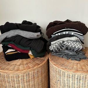 Huge mystery lot of sweaters and cardigans (18 items!!!!!)